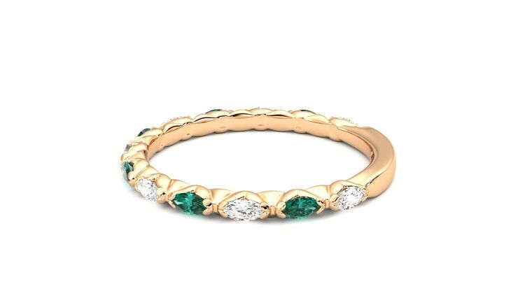 Taylor & Hart Laurel Wedding Ring 360 degree image 20