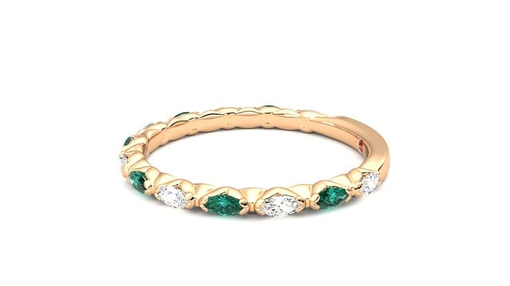 Taylor & Hart Laurel Wedding Ring 360 degree image 21