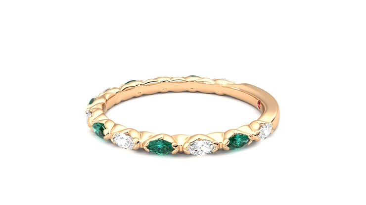Taylor & Hart Laurel Wedding Ring 360 degree image 21