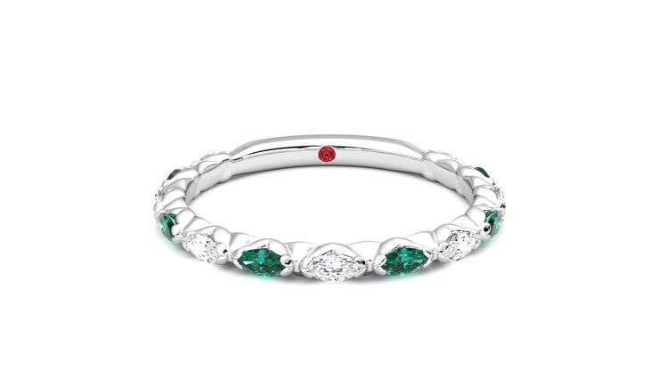 Taylor & Hart Laurel Wedding Ring 360 degree image 1