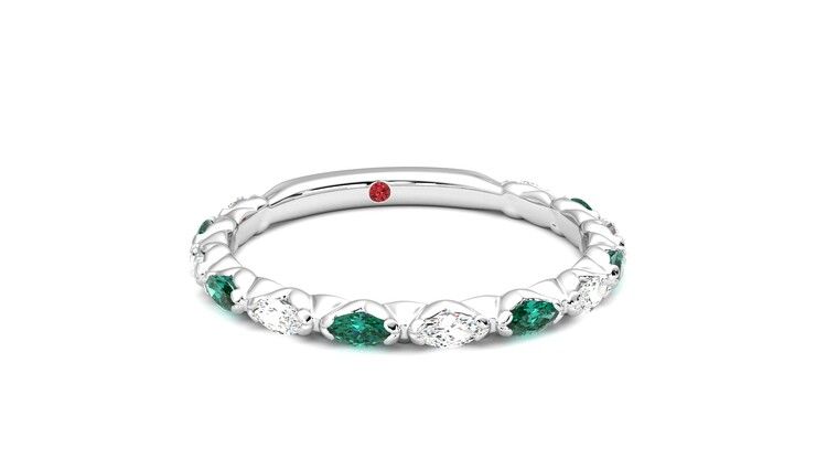 Taylor & Hart Laurel Wedding Ring 360 degree image 3