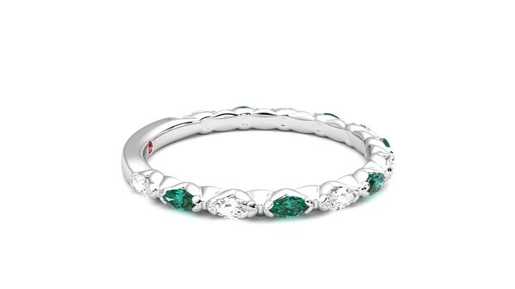 Taylor & Hart Laurel Wedding Ring 360 degree image 9