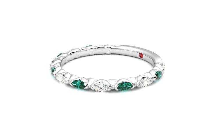 Taylor & Hart Laurel Wedding Ring 360 degree image 23