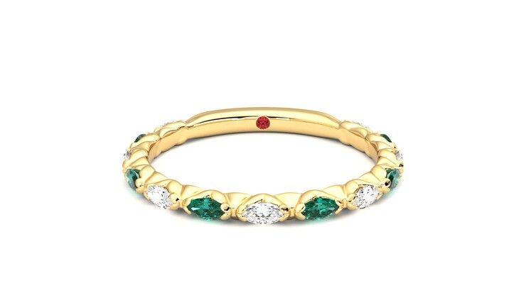 Taylor & Hart Laurel Wedding Ring 360 degree image 0