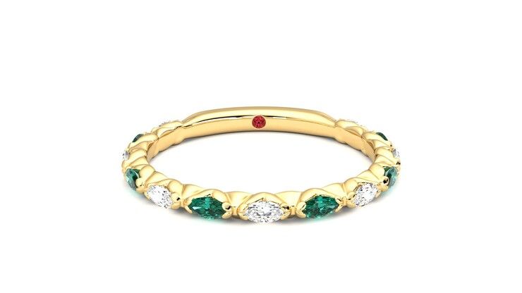 Taylor & Hart Laurel Wedding Ring 360 degree image 1