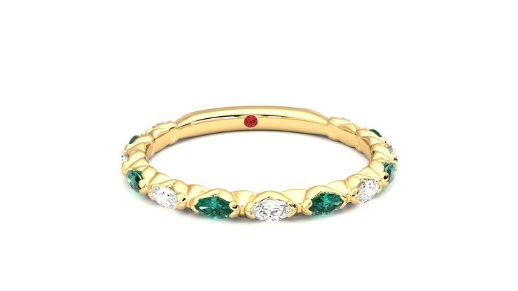 Taylor & Hart Laurel Wedding Ring 360 degree image 2