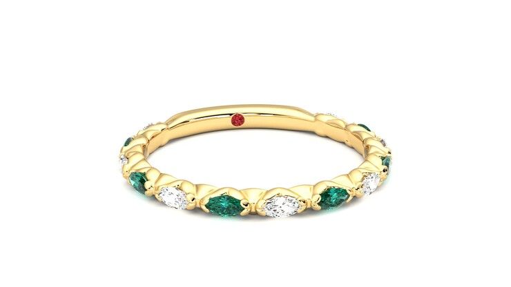 Taylor & Hart Laurel Wedding Ring 360 degree image 3