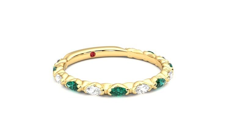 Taylor & Hart Laurel Wedding Ring 360 degree image 5