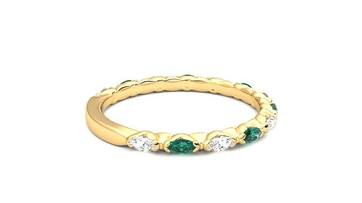 Taylor & Hart Laurel Wedding Ring 360 degree image 11
