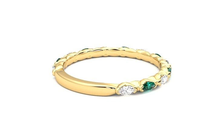 Taylor & Hart Laurel Wedding Ring 360 degree image 13