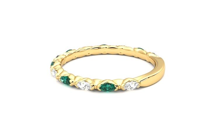 Taylor & Hart Laurel Wedding Ring 360 degree image 19