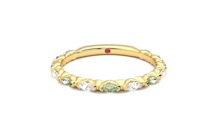 Taylor & Hart Laurel Wedding Ring 360 degree image 1