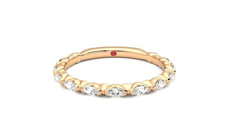 Taylor & Hart Laurel Wedding Ring 360 degree image 1