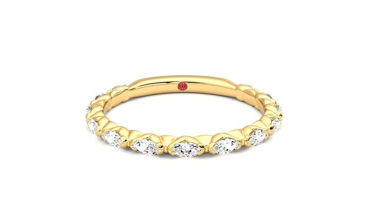 Taylor & Hart Laurel Wedding Ring 360 degree image 1
