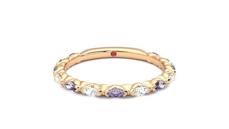 Taylor & Hart Laurel Wedding Ring 360 degree image 1