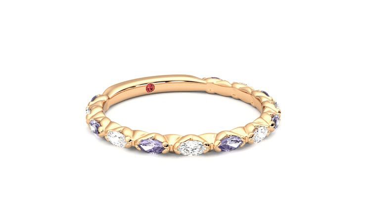 Taylor & Hart Laurel Wedding Ring 360 degree image 5