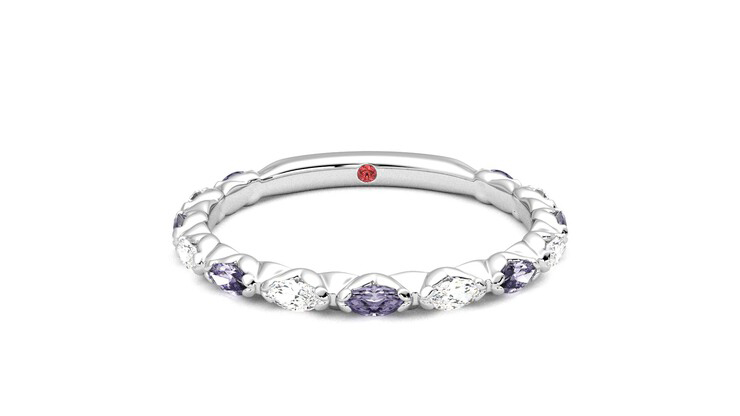 Taylor & Hart Laurel Wedding Ring 360 degree image 1