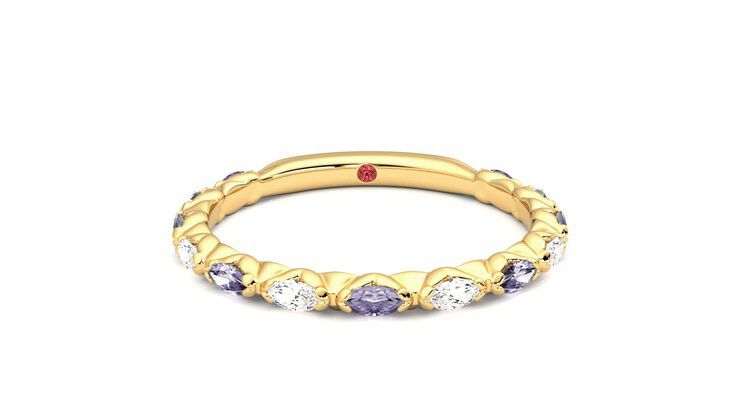 Taylor & Hart Laurel Wedding Ring 360 degree image 1