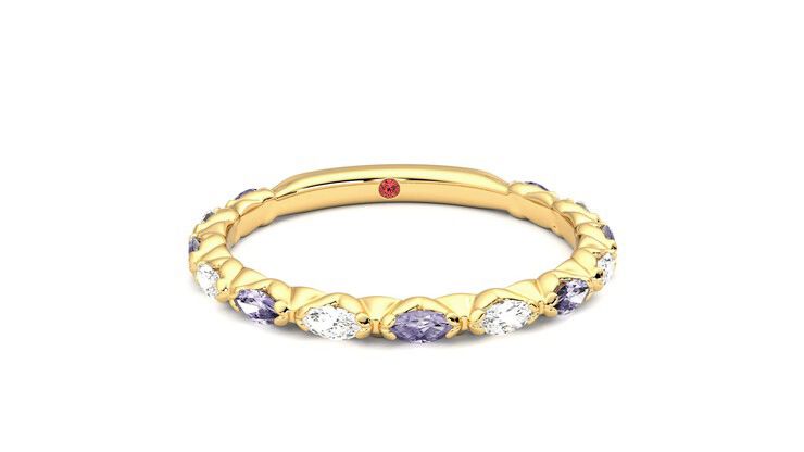 Taylor & Hart Laurel Wedding Ring 360 degree image 2