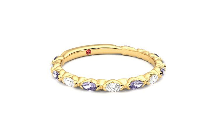 Taylor & Hart Laurel Wedding Ring 360 degree image 5