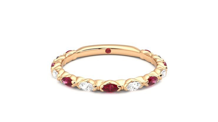 Taylor & Hart Laurel Wedding Ring 360 degree image 1