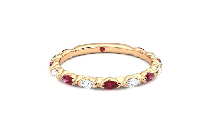Taylor & Hart Laurel Wedding Ring 360 degree image 2