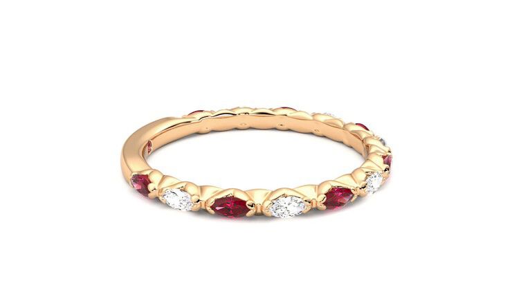 Taylor & Hart Laurel Wedding Ring 360 degree image 9