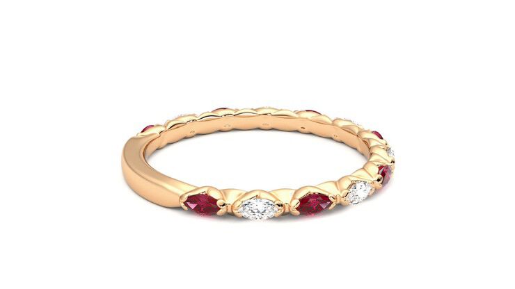 Taylor & Hart Laurel Wedding Ring 360 degree image 11