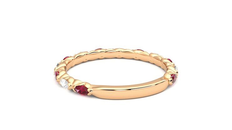 Taylor & Hart Laurel Wedding Ring 360 degree image 16
