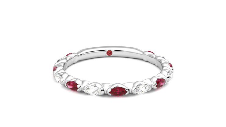 Taylor & Hart Laurel Wedding Ring 360 degree image 2