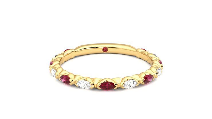 Taylor & Hart Laurel Wedding Ring 360 degree image 1