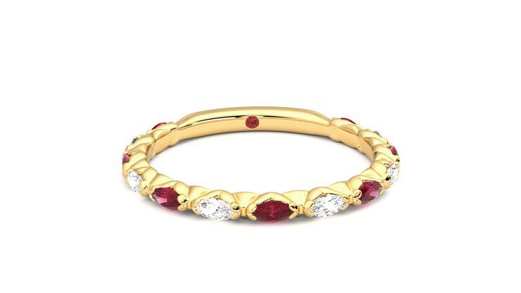 Taylor & Hart Laurel Wedding Ring 360 degree image 2