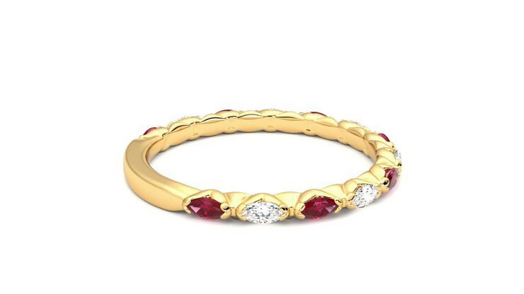 Taylor & Hart Laurel Wedding Ring 360 degree image 11