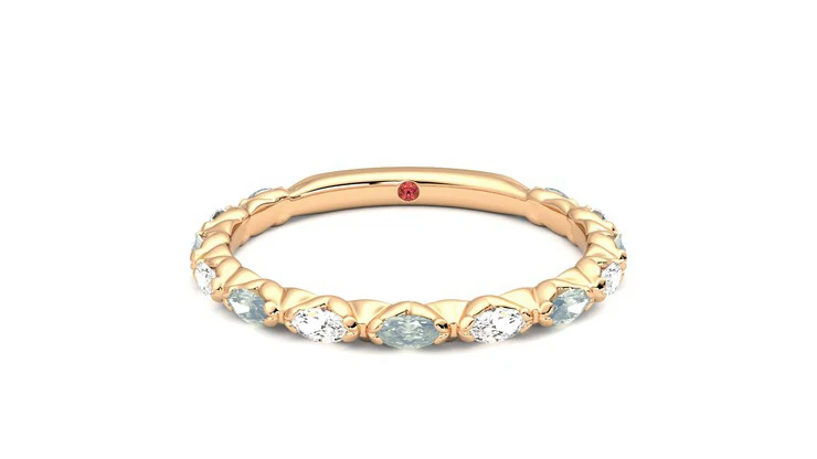 Taylor & Hart Laurel Rose Wedding Ring 360 detail 01