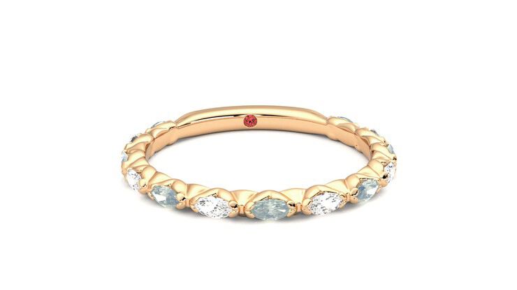 Taylor & Hart Laurel Wedding Ring 360 degree image 2