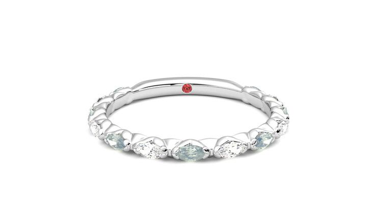 Taylor & Hart Laurel Wedding Ring 360 degree image 1