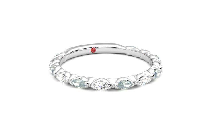 Taylor & Hart Laurel Wedding Ring 360 degree image 4