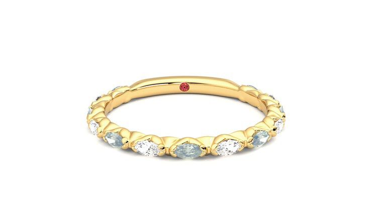 Taylor & Hart Laurel Wedding Ring 360 degree image 1