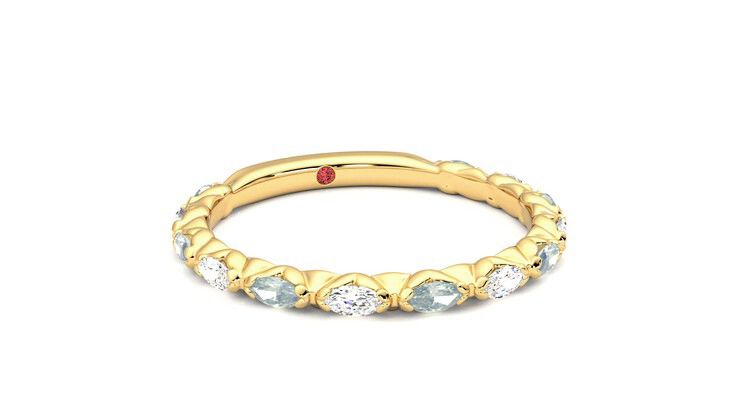 Taylor & Hart Laurel Wedding Ring 360 degree image 4