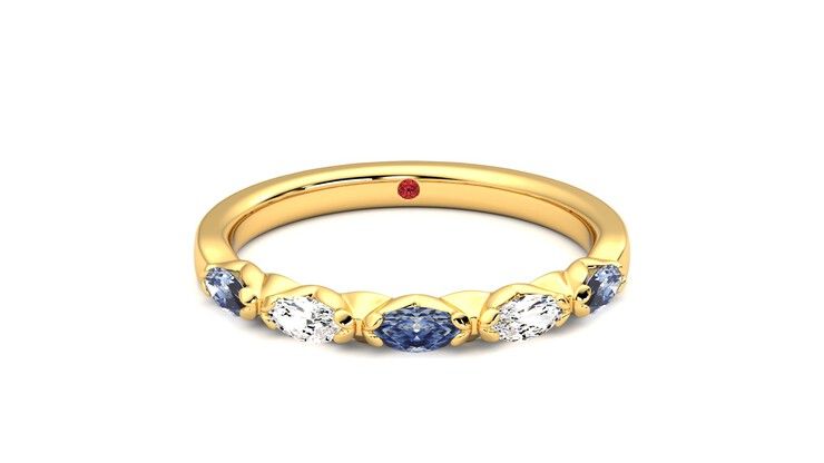 Taylor & Hart Laurel Wedding Ring 360 degree image 1