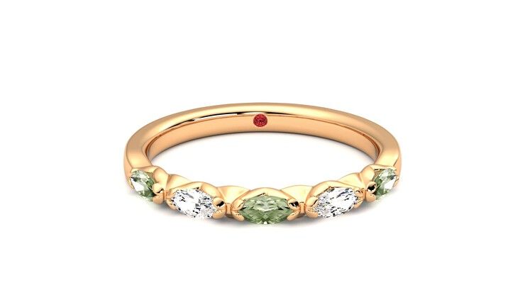 Taylor & Hart Laurel Wedding Ring 360 degree image 1