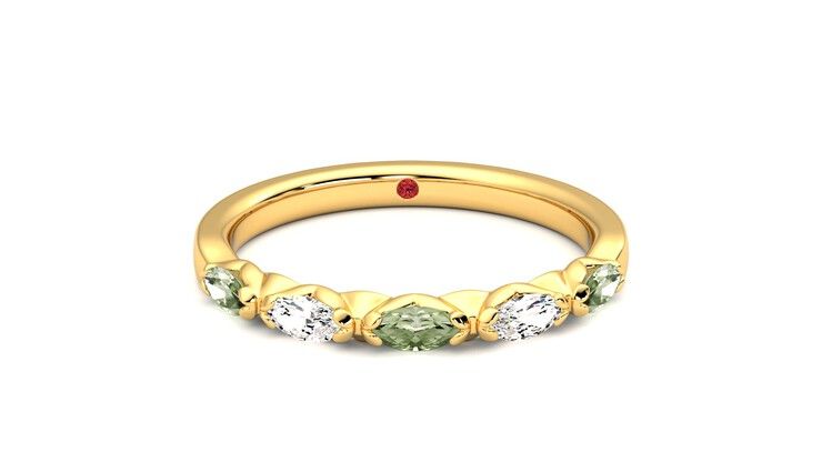 Taylor & Hart Laurel Wedding Ring 360 degree image 1