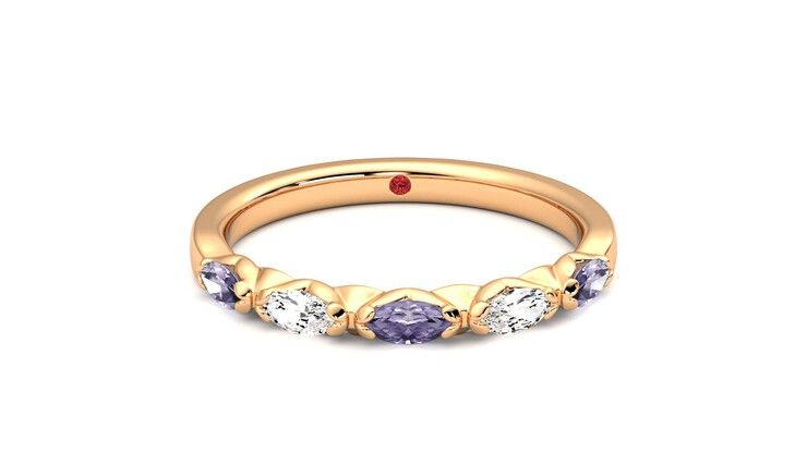 Taylor & Hart Laurel Wedding Ring 360 degree image 1