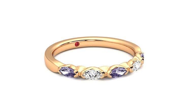 Taylor & Hart Laurel Wedding Ring 360 degree image 5