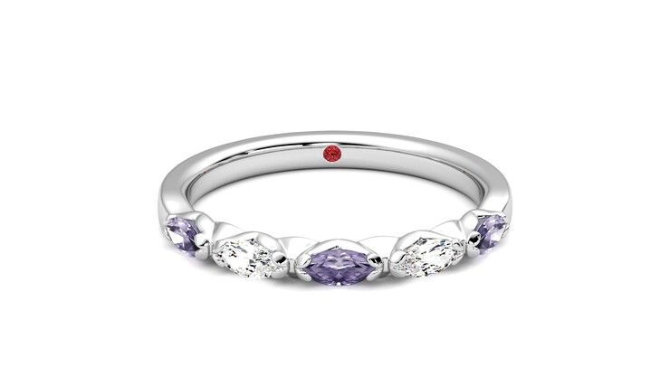 Taylor & Hart Laurel Wedding Ring 360 degree image 1