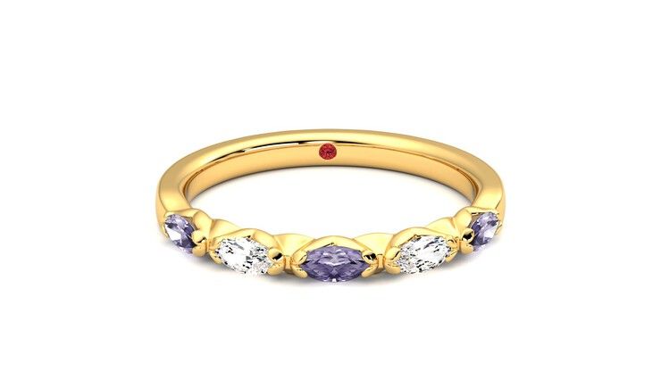Taylor & Hart Laurel Wedding Ring 360 degree image 1