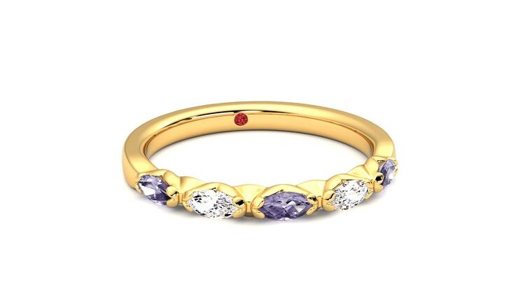 Taylor & Hart Laurel Wedding Ring 360 degree image 3
