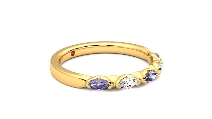 Taylor & Hart Laurel Wedding Ring 360 degree image 7