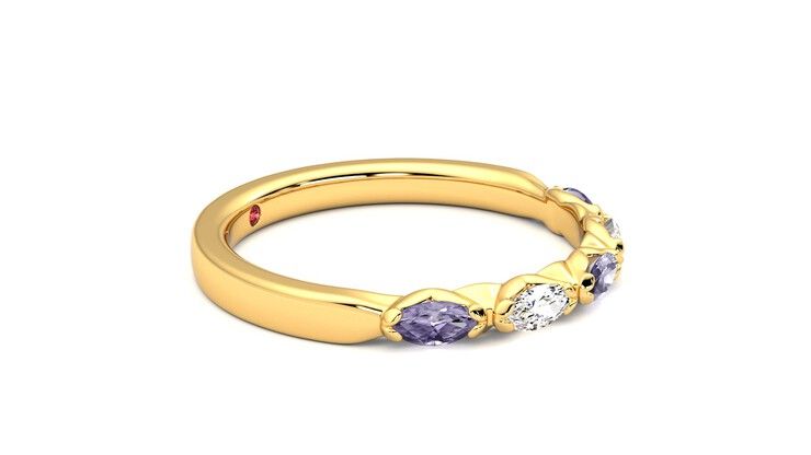 Taylor & Hart Laurel Wedding Ring 360 degree image 8