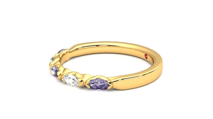 Taylor & Hart Laurel Wedding Ring 360 degree image 22